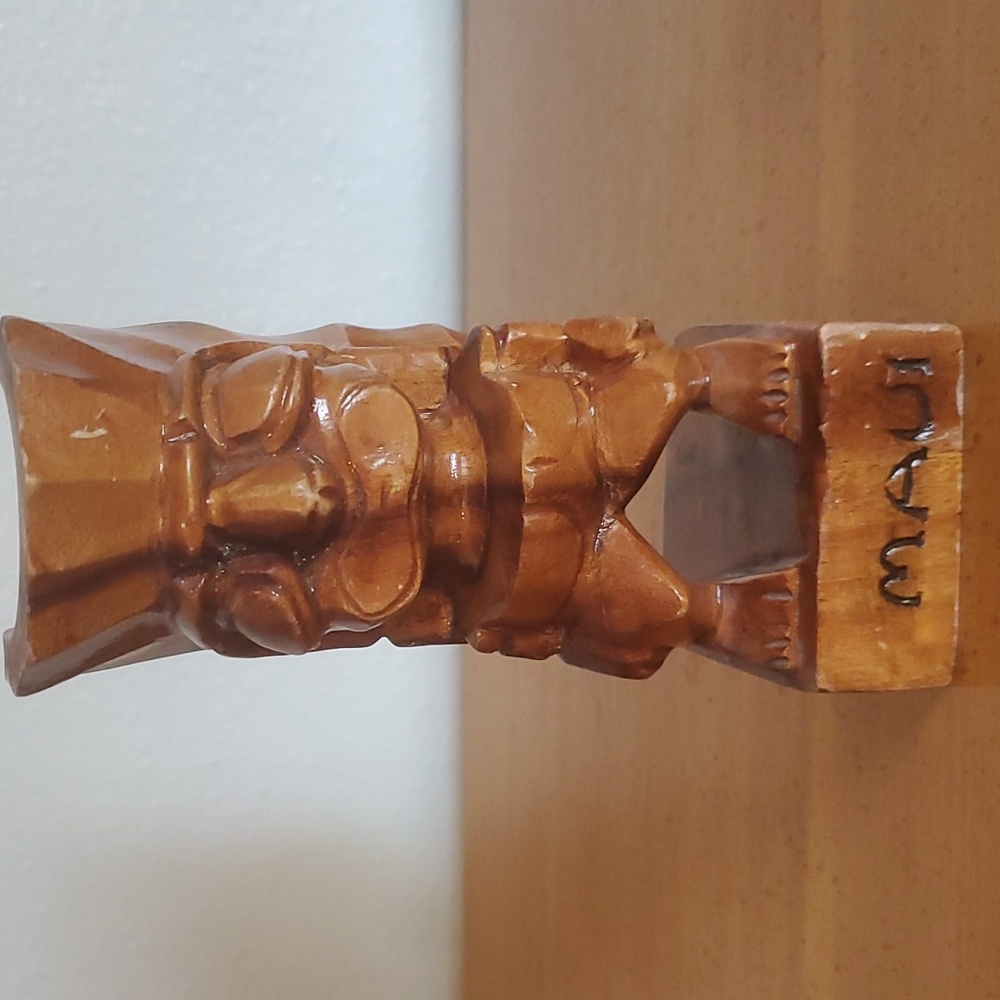 Island Woods Hand Crafted Maui Ku Tiki Statue (God of Strength)